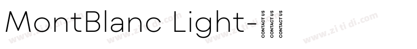 MontBlanc Light字体转换